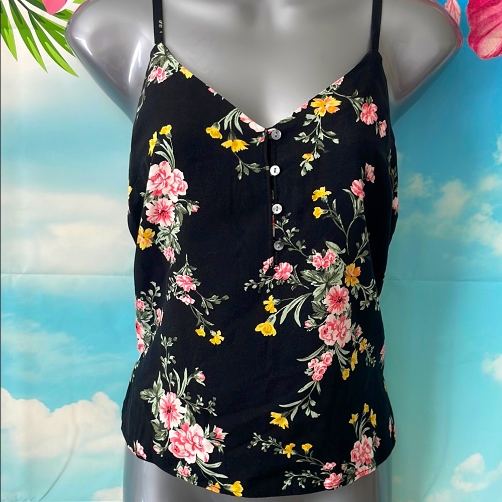 Floral Black Women's Top